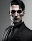 Placeholder: portrait of a handsome goth man in black suit, 8k, high quality, highly detailed