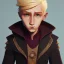 Placeholder: Portrait of a 9 year old warlock blond boy Jim Kay style