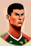 Placeholder: Cristiano Ronaldo Portuguese football player cartoon 2d