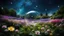 Placeholder: A luscious garden floating in space, where flowers are made of stardust and their petals glow with the colours of distant galaxies. Giant, transparent bubbles hover above, containing miniature gardens thriving in weightlessness. Beautiful award-winning photograph, 80mm focal length, rule of thirds.. Award-winning photograph, 80mm focal length, chiaroscuro