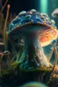 Placeholder: fungoid portrait in fungus garden, hi detail, 4k, clear focus, depth of field, color correction, studio quality, backlight