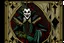 Placeholder: Stylized Medieval European joker, In the style of Tarot and Art Deco, black colours