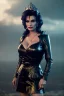 Placeholder: lisa ann as evil queen in black leather gown, cleavage, angry, stern look, unreal 5, octane render,cinema4d, dynamic lighting, dramatic lighting, 4k, redshift render, highly detailed, hyper realistic