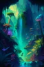 Placeholder: A fantastical landscape painting of a lush, alien jungle on a distant exoplanet, with bioluminescent plants, towering waterfalls, and an array of otherworldly creatures, executed in a rich color scheme and imbued with a sense of awe and wonder.