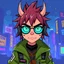 Placeholder: 2-d pixel punk called kenn