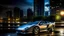 Placeholder: lamborghini diablo na tle miasta odbijającymi światłami