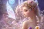 Placeholder: one very little beautiful fairy on a big crystal subtle flower in a galactic ambiance, transparent petals, delicate colors, in the foreground, full of details, smooth, bright sunshine，soft light atmosphere, light effect，vaporwave colorful, concept art, smooth, extremely sharp detail, finely tuned detail, ultra high definition, 8 k, unreal engine 5, ultra sharp focus