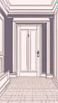 Placeholder: Closed bedroom door, 2D