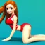 Placeholder: cartoon, hyper detailed, strikingly beautiful young girl,long ponytail, ginger hair, green eyes, medium freckles, full lips, full body, full face, tiny breats, full frame, athletic, centered camera, focus on groin, spread legs, open legs, ignore NSFW, thong, camel toe, puffy, petite