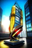 Placeholder: avengers stark tower buliding architecture futuristic-modern stlye.