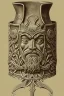 Placeholder: A viking dwarfa tankard of honey mead. An oak leaves and green man are prominent. Book of Kells style