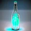 Placeholder: A digital message in a glass bottle. The message is the creation of artificial intelligence.