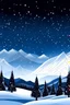 Placeholder: snowfalling with background mountains