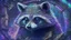 Placeholder: Graffiti trash panda; neo-surrealism dystopian eldritch elegant fantastical intricate hyperdetailed holographic magnificent meticulous mysterious ominous