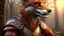 Placeholder: fox man, wood, fine rendering, high detail, 8K, man, tattoos, high resolution, magical ambience