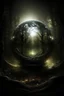 Placeholder: orb of light, magic, dark forest, many details