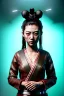 Placeholder: portrait, Asian woman samurai, yakuza tattoo :: symmetry photography, cyberpunk style :: latex dress, japanese traditional ornaments, red, white, black, led wires, glow eyes, cinematic, Ultra realistic, dark scene, soft color, highly detailed, unreal engine 5, RTX, ultra detail, 3d, finely drawn, high definition.