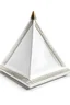 Placeholder: Pyramid white ashtray