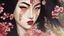 Placeholder: Japanese Geisha, illustration, digital art ,Vintage, Gothic, God Rays, vibrant colours, stylish ,Dark and Gorgeous art , GOD LIGHTING, Eiko Ishioka costume designer,, 32Κ, macro realistic,macro, sunbeams,beautiful, insanely detailed, cherryblossom zen garden, manga,anime,