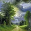 Placeholder: silver lining, painting by monet