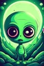 Placeholder: Lofi cover with cartoon alien