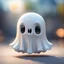 Placeholder: cute ghost head floating with no neck or body,bokeh like f/0.8, tilt-shift lens 8k, high detail, smooth render, down-light, unreal engine