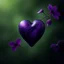 Placeholder: Create dark purple heart and green background