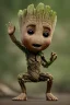 Placeholder: Groot toddler, cry, full body, bokeh, hyper realistic