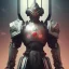 Placeholder: a beautiful full frame digital painting of futuristic cyborg samurai robot with power sword, glowing ayes, wide angle view, macro lens, titanium accents, intricate details, small minutiae, tiny features, particulars, colorful, 8k, least ambient occlusion, volumetric lighting, volumetric clouds. art by Yoji Shinkawa