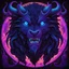 Placeholder: Mythic Beast Skoll in black light art style