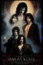 Placeholder: Movie Poster -- "Immortal Soul," Starring Paul Stanley as the evil vampire and Timothee Chalamet as Malcolm Stark - After witnessing the murder of his wife, at the hands of an evil vampire, he vows to avenge her death - in the art style of Boris Vallejo, Frank Frazetta, Julie bell, Caravaggio, Rembrandt, Michelangelo, Picasso, Gilbert Stuart, Gerald Brom, Thomas Kinkade, Neal Adams, Jim Lee, Sanjulian, Thomas Kinkade, Jim Lee,