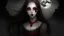 Placeholder: In the pallid moonlight, a peculiar girl appears - a vampire, her skin a haunting shade of spectral grey, as if she herself were wrought from the lonely heart of a forsaken moon. Cruel rubies are set into her eyes, glowing with ominous liveliness against her lifeless pallor. Blood, a sinister accompaniment to her form, the colour of garnet, seems to drip off her like a macabre jewel, casting a chilling aura of dangerous enchantment about her.