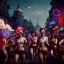 Placeholder: Ultra Realistic photo, medium shot view, drunken women, carnival scene, freak steampunk. hair monster, Sunglasses, smoking, happy, hot. Cabaret background, highly detailed, concept art, unreal engine 5, ray tracing, RTX, lumen lighting, ultra detail, volumetric lighting, 3d, finely drawn, high definition, high resolution.