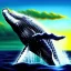 Placeholder: beautiful humpback whale jumping out of turbulent ocean water, stunning, magnificant, sunset sky, 8k resolution, high-quality, fine-detail, detailed matte, photography, illustration, digital art, brian froud, howard lyon, greg rutowski, Anne Dittman, Anne Stokes,