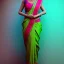 Placeholder: full body photo of a girl in saree in dark room with neon light ,hyperrealistic,detailed,8k,cinematic