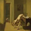 Placeholder: a chimera in a subliminal room, a chimera in a subliminal room, depicted by balthus