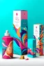 Placeholder: spa and beauty, abstract colors on the packaging design template