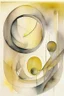 Placeholder: abstract watercolour by barbara hepworth and paul klee in gold and grey