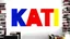 Placeholder: Create a visually striking and dynamic artwork that masterfully incorporates negative space, creating an iconic name logo. The word "KATZ" is displayed in a bold, eye-catching font, adorned with vibrant reds, blues and yellows, representing the abundant creativity. The word is set against a cityscape of books. The deep white background enhances the contrast of this breathtaking masterpiece, making it a truly mesmerizing visual experience., architecture, vibrant, typography