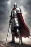 Placeholder: photorealistic holy knight paladin wearing a cape wielding a greatsword