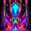 Placeholder: Digitalized Sacred hourglass, Neon space retro, cyberwave, by Petros Afshar, abstract art, maximalism, synthwave, meditative brillance,