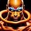 Placeholder: Ultra detailed fullbody Portrait in oil on canvas of Street Fighter- Dhalsim,extremely detailed digital painting,ultrarealistic skin,intense stare, extremely detailed face, crystal clear eyes, mystical colors ,perfectly centered image, perfect composition, rim light, beautiful lighting,masterpiece ,8k, stunning scene, raytracing, anatomically correct, in the style of Simon Bisley and Ohrai Noriyoshi and robert e howard and Steve Jung and frank frazetta.