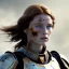 Placeholder: ultrarealistic, ruined city,__sci-fi armor__, __angles__, 18 year old woman, strikingly beautiful, ginger hair, _colour_, [__starlets__|__starlets__], (pale __skincolor__ skin:1.2), __camera__, _hair_, detailed face and eyes, medium breasts, leather choker, freckles, dynamic pose, resolved expression, __accessory__, strappy outfit, (straps:1.1), sword in scabard on left hip, (buckles, buttons, snaps, rings:1.0), haltertop style breastplate, detailed eyes, plump lips, sci-fi theme