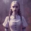 Placeholder: Full body, 3d render, Wednesday addams 1800's women style, 1800's hair style, 1800's women clothes style, hyper realistic, octane render, unreal engine 5, 8k, palace background, uhd