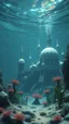 Placeholder: Under the water aliens colony with Crystal dooms buildings and strange sea plants