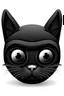 Placeholder: BLACK CAT WITH MODERN WELDING MASK ICON