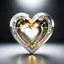 Placeholder: a clony of golden and silver around diamond heart sighn rotating