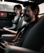 Placeholder: Ultra realistic back seat of limousine image, wide angle view, homeless men and woman, balls pool style, grunge clothing, hair, smoke, smile, soft color, highly detailed, unreal engine 5, ray tracing, RTX, lumen lighting, ultra detail, volumetric lighting, 3d, finely drawn, high definition, high resolution.