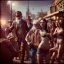 Placeholder: Realistic photo, American shot view, old man monkey, cabaret scene, steampunk. Women, Drunken, Sunglasses, smoking, happy, hot. Many people background, highly detailed, concept art, unreal engine 5, god rays, ray tracing, RTX, lumen lighting, ultra detail, volumetric lighting, 3d, finely drawn, high definition, high resolution.