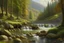 Placeholder: Peder Mork Monsted style, waterfal